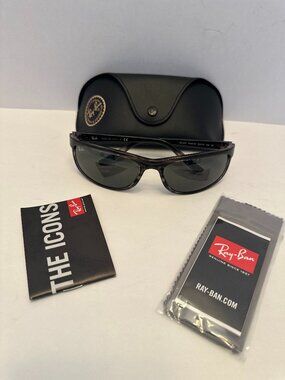 Ray-Ban Men's Predator 2 Sunglasses Black Tortoise Frame Dark Lens RB2027